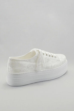 Beyaz Kadın Dolgu Topuklu Ayakkabı Kadın Topuklu Abiye Ayakkabı Şık Gece Ayakkabısı