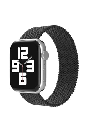Apple Uyumlu Watch 38mm Ayarlı Solo Silikon Kordon - Siyah