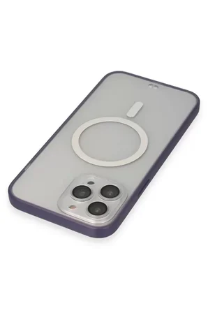 Apple iPhone 14 Pro Max Kılıf Grand Magneticsafe Kapak - Mor