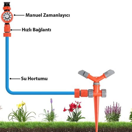 SN-29309 Mekanik Bahçe Musluk Sulama Zamanlayıcısı 120 Dakika Hassas Ayarlı Manuel Kontrol
