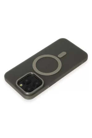 Apple iPhone 15 Pro Kılıf Lodos Magneticsafe Mat Kapak - Titan Gri