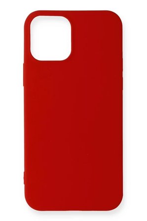 Apple iPhone 12 Mini Kılıf First Silikon - Koyu Kırmızı