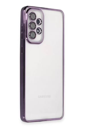 Samsung Galaxy A53 5G Kılıf Razer Lensli Silikon - Mor