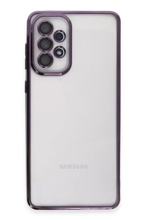 Samsung Galaxy A53 5G Kılıf Razer Lensli Silikon - Mor