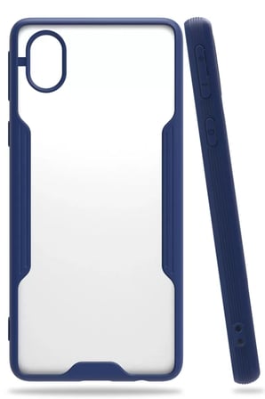 Samsung Galaxy A01 Core Kılıf Platin Silikon - Lacivert