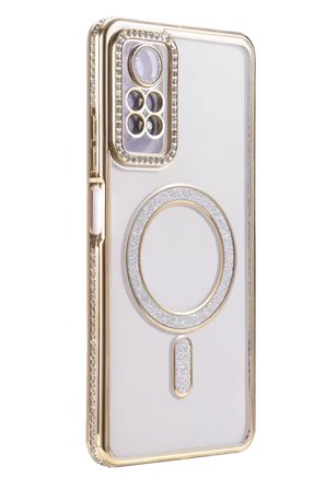 Xiaomi Redmi Note 12 Pro 4G Joke Simli Magneticsafe Kılıf - Gold