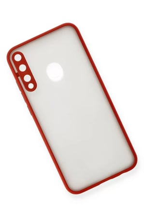 Huawei P40 Lite E Kılıf Montreal Silikon Kapak - Kırmızı