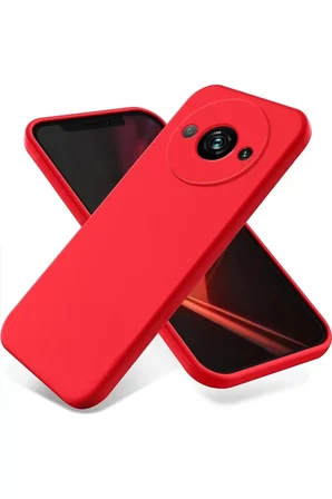 Xiaomi Redmi A3 4G Kılıf First Silikon - Kırmızı