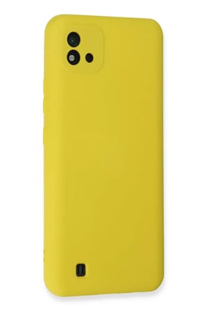 Realme C11 2021 Kılıf Nano içi Kadife Silikon - Sarı