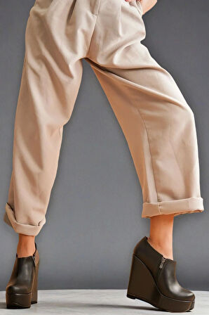 Kadın Moda Dolgu Topuk Kısa Bot Abaco Şık ve Zarif Abiye Ayakkabı