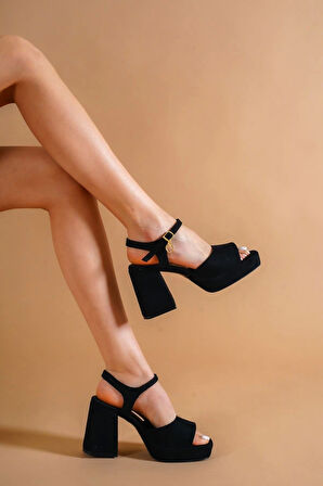 Kadın Moda Alçak Platform Topuklu Ayakkabı Şık ve Zarif Abiye Ayakkabı