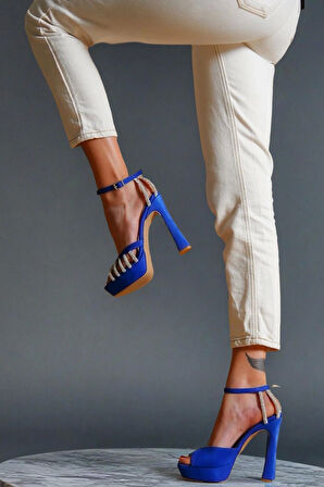 Kadın Moda Taş Detaylı Alçak Platform Tasarım Ayakkabı Şık ve Zarif Abiye Ayakkabı