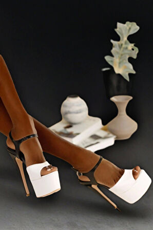 Kadın Moda Platform İnce Topuklu Ayakkabı Şık ve Zarif Abiye Ayakkabı