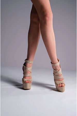 Kadın Moda Kalın Topuklu Platform Ayakkabı Şık ve Zarif Abiye Ayakkabı