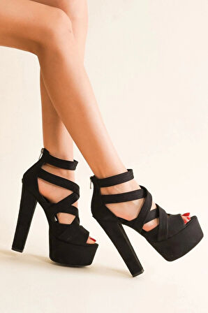 Kadın Moda Kalın Topuklu Platform Ayakkabı Şık ve Zarif Abiye Ayakkabı