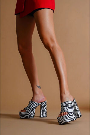 Kadın Moda Yüksek Platform Kalın Topuklu Ayakkabı Şık ve Zarif Abiye Ayakkabı