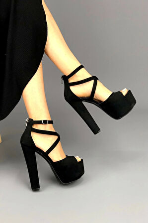 Kadın Moda Yüksek Topuklu Platform Ayakkabı Şık ve Zarif Abiye Ayakkabı