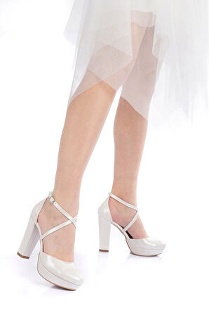 Sedef Cilt Kadın Abiye Ayakkabı Kadın Topuklu Şık Gece Ayakkabısı Zarif Tasarım Yüksek Topuk