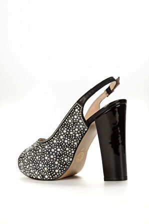 Gold Ayna Full Inci Taş Topuklu Kadın Abiye Ayakkabı Kadın Topuklu Şık Gece Ayakkabısı