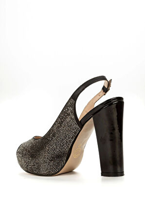 Gold Ayna Full Taş Topuklu Kadın Abiye Ayakkabı Kadın Topuklu Şık Gece Ayakkabısı Yüksek Topuk