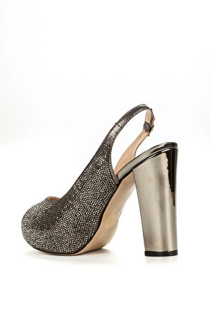 Gold Ayna Full Taş Topuklu Kadın Abiye Ayakkabı Kadın Topuklu Şık Gece Ayakkabısı Yüksek Topuk