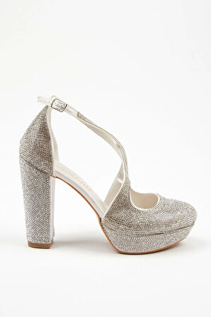 Rose Full Taş Topuklu Kadın Abiye Ayakkabı Kadın Topuklu Şık Gece Ayakkabısı Zarif Tasarım