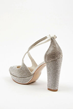 Rose Full Taş Topuklu Kadın Abiye Ayakkabı Kadın Topuklu Şık Gece Ayakkabısı Zarif Tasarım