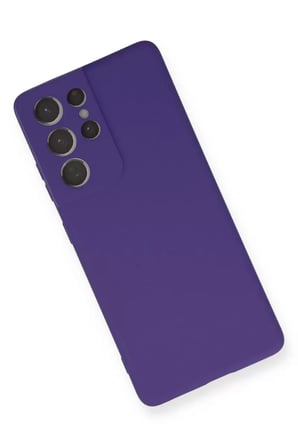 Samsung Galaxy S21 Ultra Kılıf Nano içi Kadife Silikon - Mor