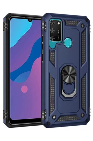 Huawei Y6P Kılıf Sofya Yüzüklü Silikon Kapak - Lacivert