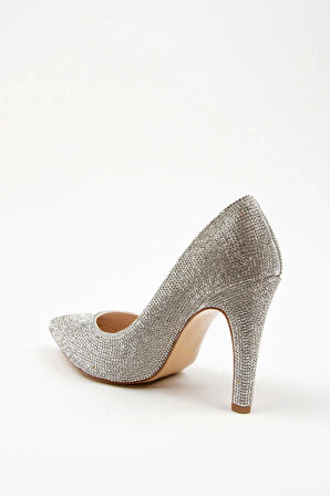 Gold Full Taş Aynalı Klasik Topuklu Kadın Abiye Ayakkabı Kadın Topuklu Şık Gece Ayakkabısı