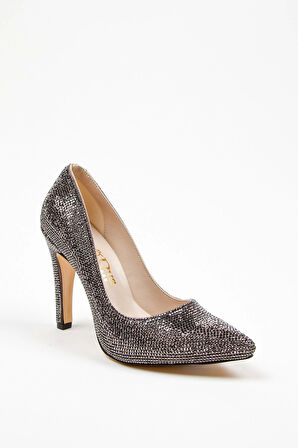 Gold Full Taş Aynalı Klasik Topuklu Kadın Abiye Ayakkabı Kadın Topuklu Şık Gece Ayakkabısı