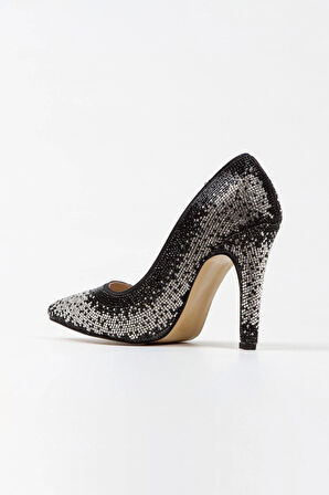 Gold Sultan Çift Renktaşlı Klasik Sivri Ince Topuklu Kadın Abiye Ayakkabı Kadın Topuklu Şık