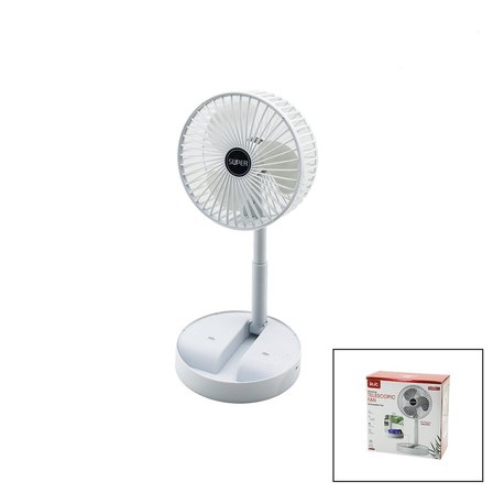 Masa Üstü Vantilatör Usb Şarjlı Katlanır FAN=16.4CM - Uzayan AYAK=12.5-19CM 180 Derece Dönebilen Telefonluklu BWFN-11