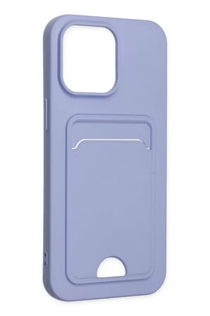 Apple Uyumlu iPhone 14 Pro Kılıf Kelvin Kartvizitli Silikon - Lila