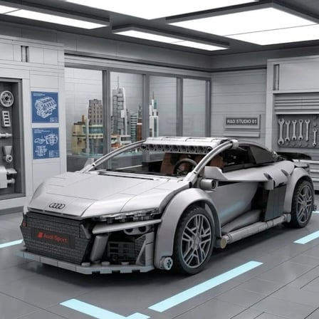 C57012W Cada Audi R8 536 Parça Block Oyuncak