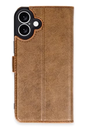 Apple iPhone 16 Plus Kılıf Trend S Plus Kapaklı Kılıf - Taba