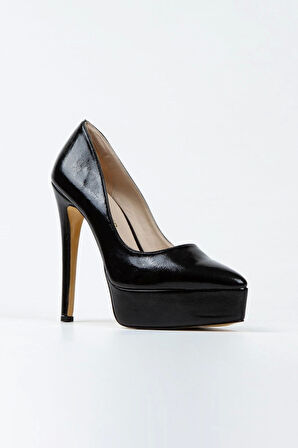 Gümüş Ayna Klasik Sivri Ince Topuklu Sivri Platformlu Kadın Abiye Ayakkabı Kadın Topuklu Şık