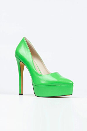 Gümüş Ayna Klasik Sivri Ince Topuklu Sivri Platformlu Kadın Abiye Ayakkabı Kadın Topuklu Şık