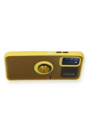 Xiaomi Redmi 9T Kılıf Montreal Yüzüklü Silikon Kapak - Sarı