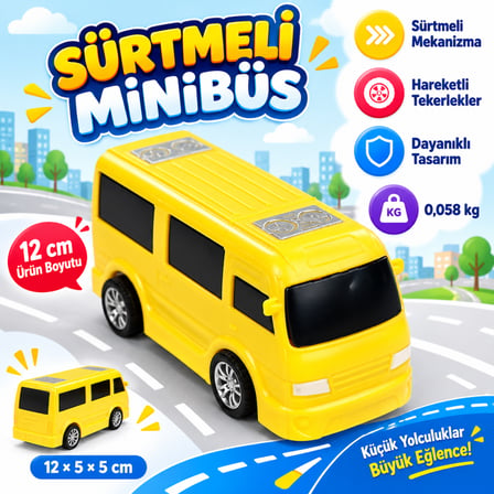 URT004-09 BY ŞEHRİN KIRILMAZLARI SÜRMELİ MİNİBÜS (adet fiyatıdır)