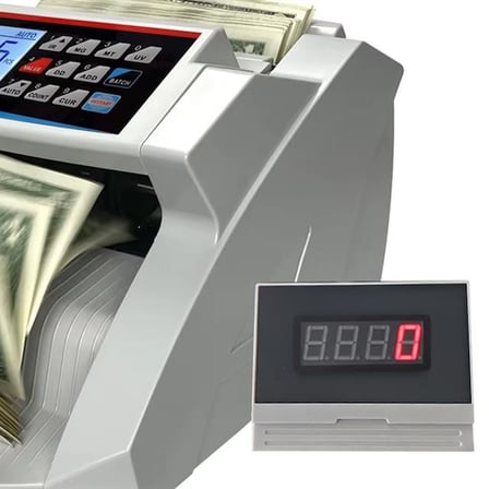 PM-25068 TRY-EUR-USD Sesli Karışık Ve Adet Para Sayma Makinesi Harici Ekranlı 80W 60db AC100-240V
