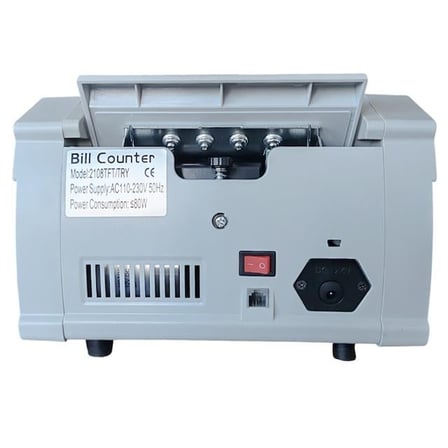 PM-25068 TRY-EUR-USD Sesli Karışık Ve Adet Para Sayma Makinesi Harici Ekranlı 80W 60db AC100-240V