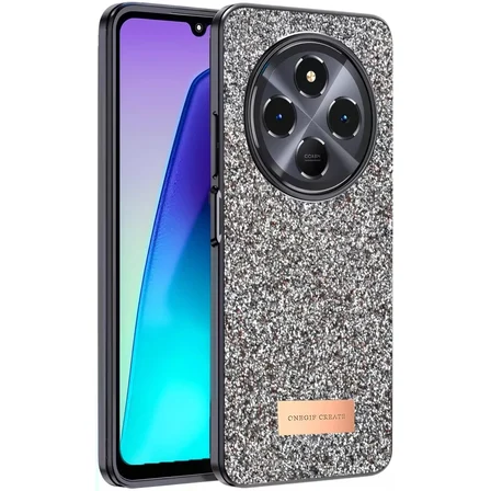 Onegif Xiaomi Redmi 14C Bright Simli Kapak - Gold