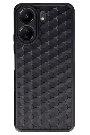 Xiaomi Redmi 13C Kılıf Petek Silikon Kapak - Siyah