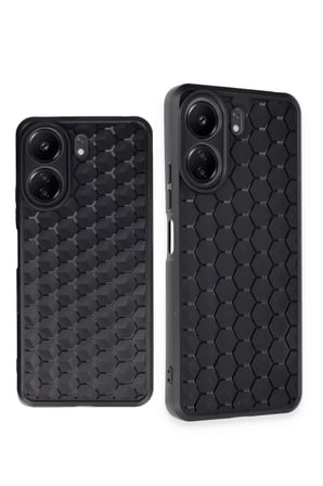 Xiaomi Redmi 13C Kılıf Petek Silikon Kapak - Siyah