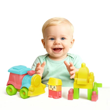 04122 Yumuşak Bloki Bloklar Tren Set 24 Parça