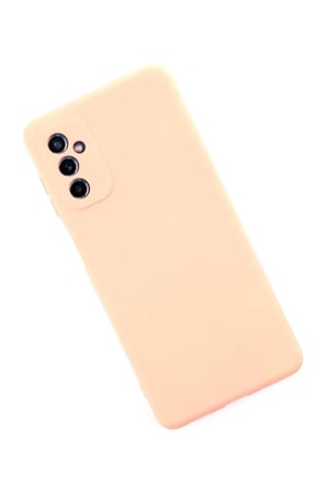 Samsung Galaxy M52 5G Kılıf Nano içi Kadife Silikon - Pudra