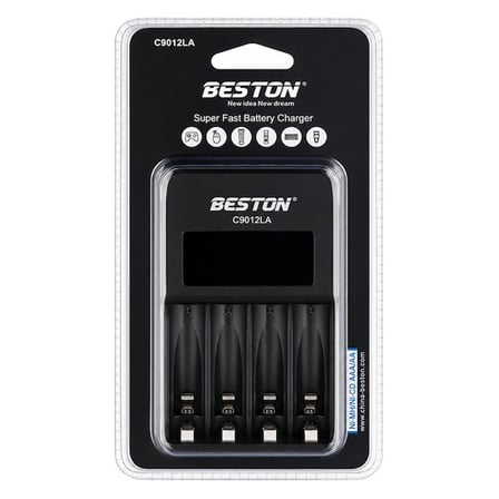 Beston C9012LA AA/AAA 4’lü Ekranlı Hızlı Pil Şarj Cihazı