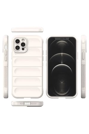 Apple iPhone 12 Pro Kılıf Optimum Silikon - Krem