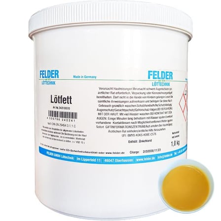 Lötfett Felder EL 42/58 SMD Soft Solder Pasta Hassas ve Yüksek Performanslı (1 KG)